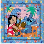 Пъзел 64 елемента с Рамка за Стена Лило и Стич, Lilo and Stitch 27х27 см с Възможност за Оцветяване на Гърба